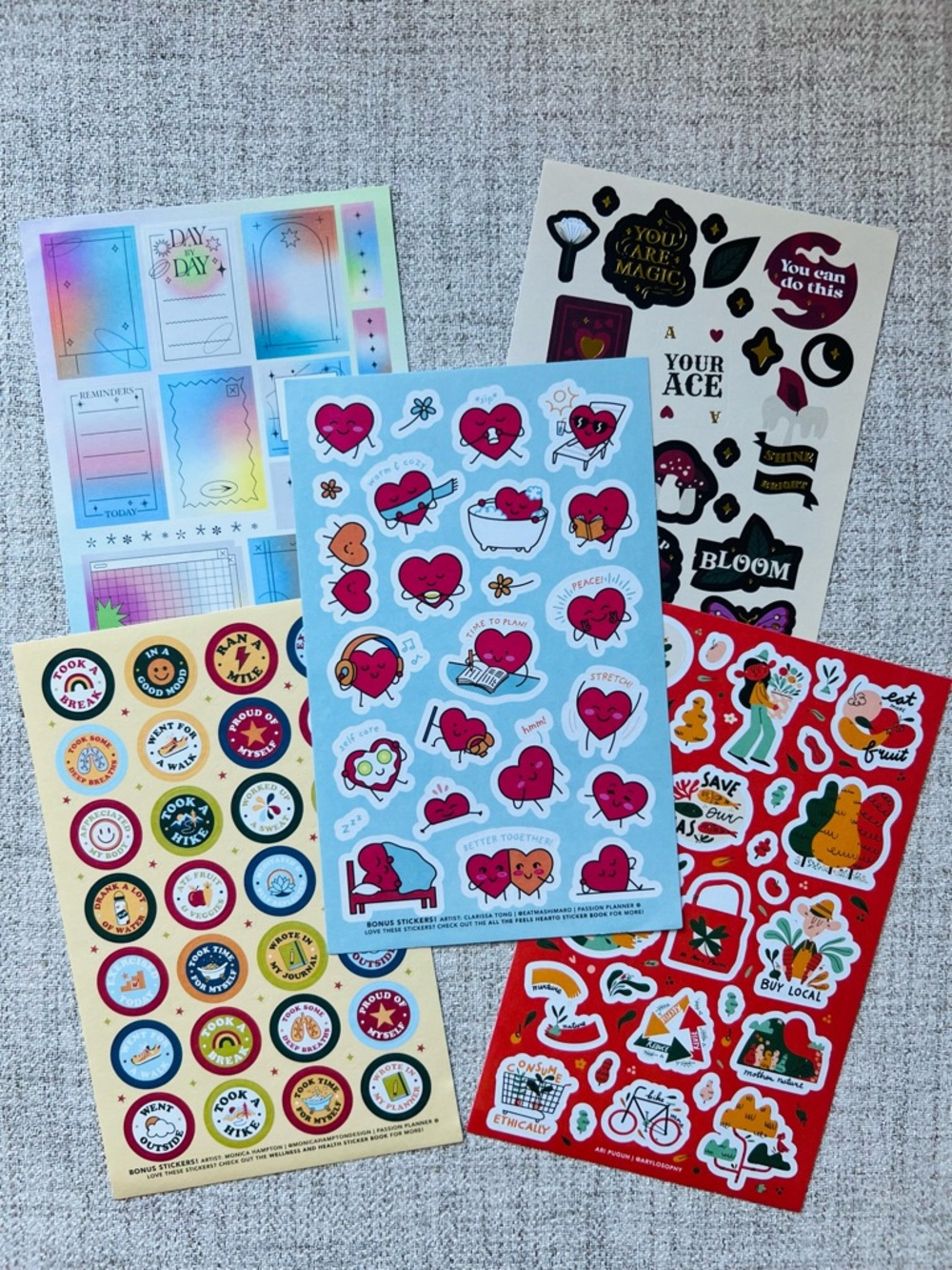 Passion Planner Sticker Pack (5 Sheets)